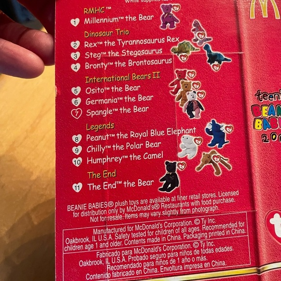 Ty Beanie Baby Ronald McDonald house
Millennium the Bear & Spangle the Bear - Picture 8 of 12